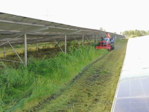 Maaien onder zonnepanelen